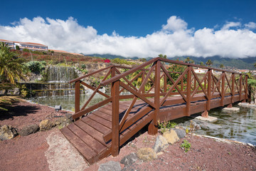 Garden of parador Nacional hotel, La Palma, Spain.