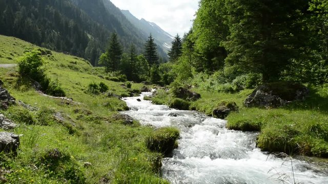 wild stream at Zillertal valley Schwarzachtal (Austria, Tirol)