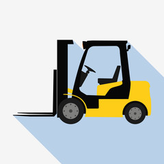 Forklift truck isolated