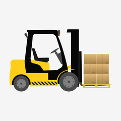 Forklift truck isolated