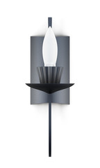 Wall sconces isolated on white background. 3d rendering