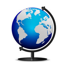 Vector globe icon of the world