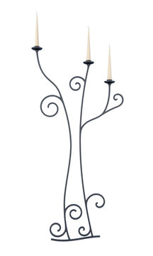 Candlestick isolated on a white background. 3d rendering
