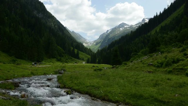 wild stream at Zillertal valley Schwarzachtal (Austria, Tirol)