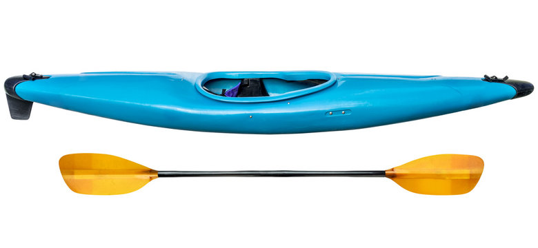 blue whitewater kayak