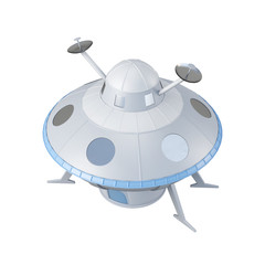 Flying object isolated on white background. 3d rendering