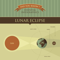 Vector Infographic - Lunar Eclipse

