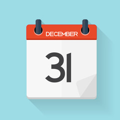 Calendar Flat Daily Icon. Vector Illustration Emblem. Element of