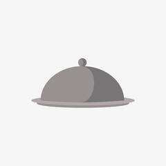 Cloche food plate vector sign illustration icon
