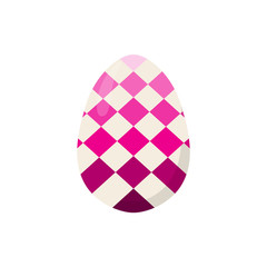 easter egg white purple squares vector illustration