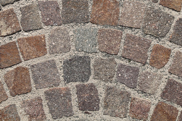 Cobblestones on a pedestrian street