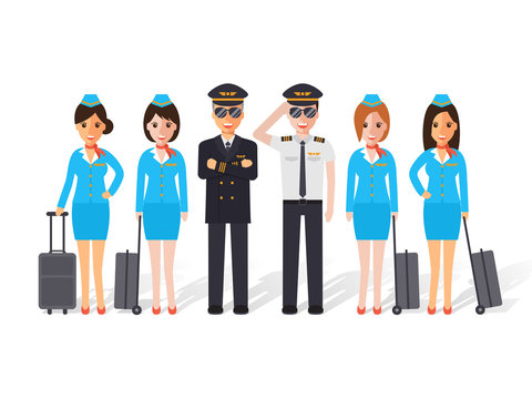 Pilots and flight attendants