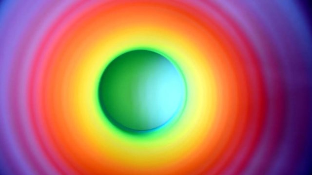 Inside of multicolor spring tunnel moving side to side laterally out of frame