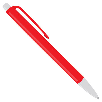 pen red fountain vector illustration