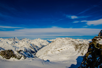 Fototapeta na wymiar The Alps in the winter