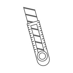 knife object icon. School supply tool instrument and education theme. Isolated design. Vector illustration