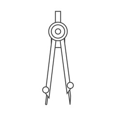 Compass object icon. School supply tool instrument and education theme. Isolated design. Vector illustration