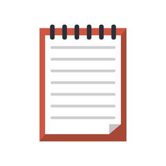Notebook object icon. School supply tool instrument and education theme. Isolated design. Vector illustration