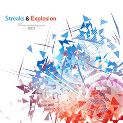 Streaks and explosion background
