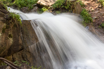 beautiful waterfall in nature