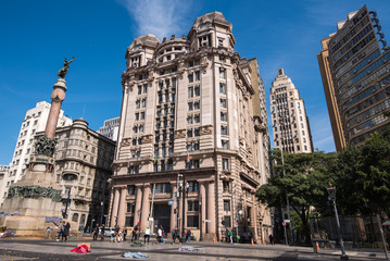 Fototapeta premium Padre Manuel da Nobrega square in Sao Paulo city center