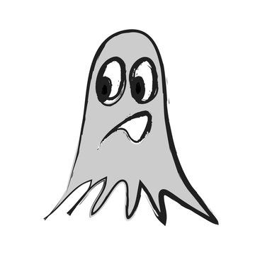 doodle ghost halloween