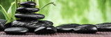 spa concept with zen basalt stones