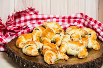 Croissant Cookies with Jam. Roll up.