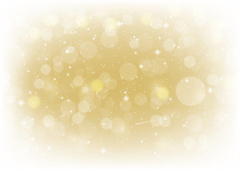Abstract bokeh on gold background