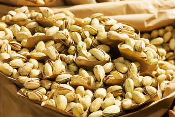 roasted pistachio in paper envelope