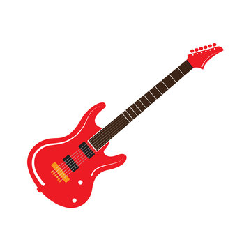 Vector Graphics electric guitar on a white background