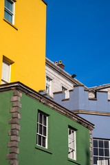 Fototapeta na wymiar Coloured buildings in the grounds of Dublin Castle, Ireland 