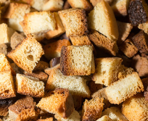 crumbs of bread as background