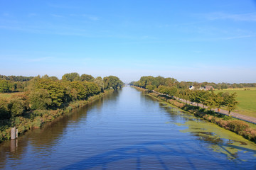 The straight Dutch 'Van Starkenborghkanaal' canal