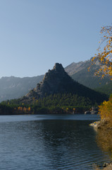 Lake amid high mountains.