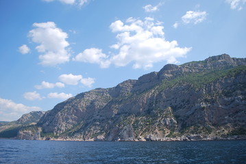 Rocky coast in the island