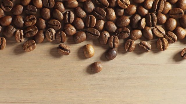 coffee beans with smoke background