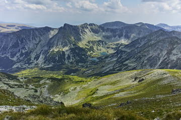 Obraz premium Marichini Lakes from Musala Peak, Rila mountain, Bulgaria