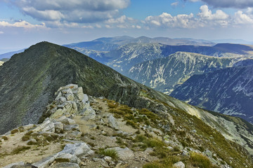 Fototapeta na wymiar Landscape from Musala Peak, Rila mountain, Bulgaria