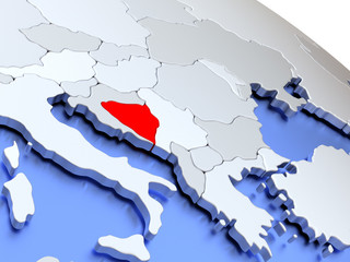 Bosnia on world map