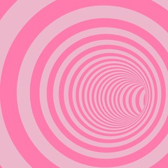 Pink Circle Striped Abstract Tunnel