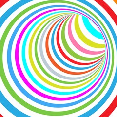 Colorful Striped Abstract Tunnel