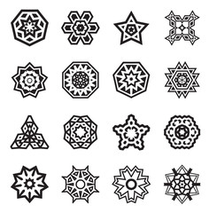 Abstract Geometric Elements, Pattern Ethnic Aztec or Maya Vector