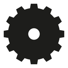 gear3 black flat vector illustration