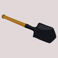 sapper shovel vector illustration