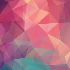 Abstract background consisting of triangles. Geometric design for business presentations or web template banner flyer. Vector illustration. Red, green colors