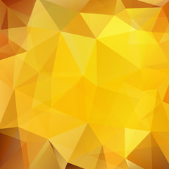Geometric pattern, polygon triangles vector background in yellow tones. Illustration pattern