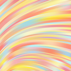 Colorful smooth light lines background. Yellow, orange, blue colors. Vector illustration.