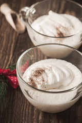 Homemade eggnog, Christmas holiday treat