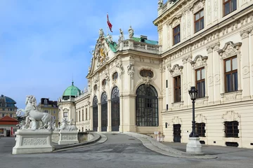 Deurstickers Palace Upper Belvedere, built in the eighteenth century in the Baroque style in Vienna, Austria. © balakate